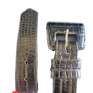 Sandy Duftler Alligator Embossed Leather Belt | Size Med